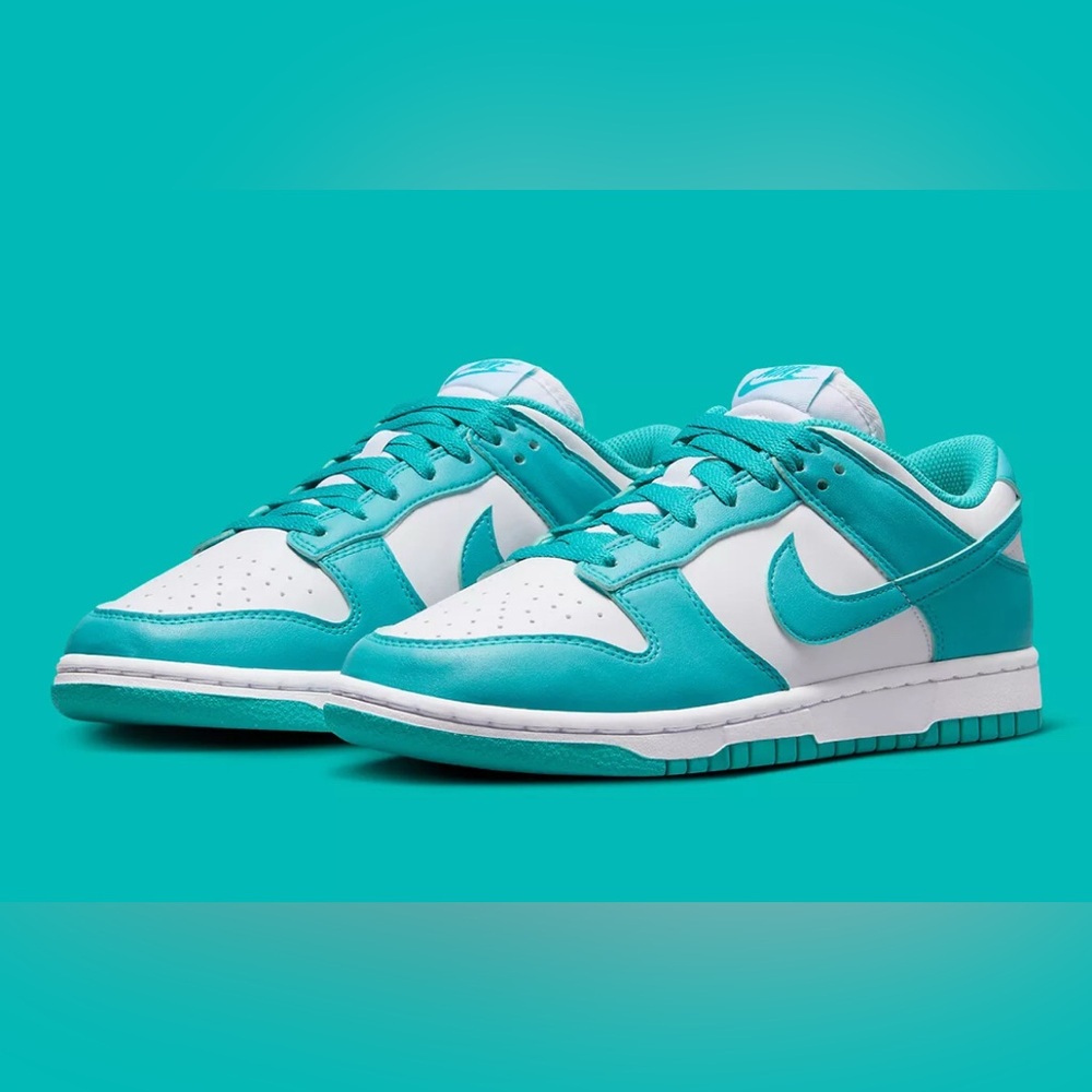 Nike Dunk Low Womens Teal Sneakers Shoes